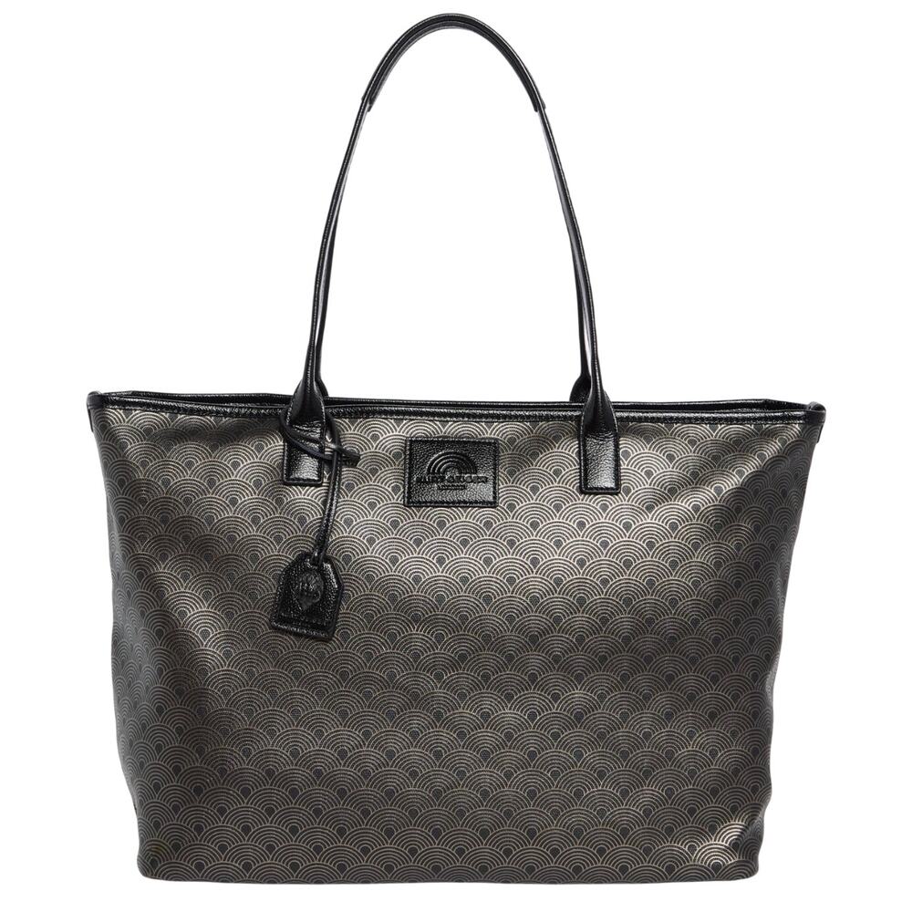 Kurt Geiger Metallic Gunmetal and Black Tote Bag